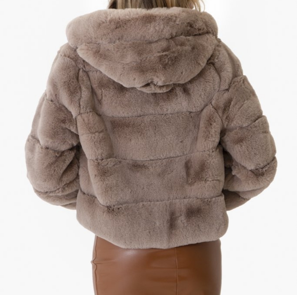 🍁hood fur jacket/coat - Picture 7 of 8